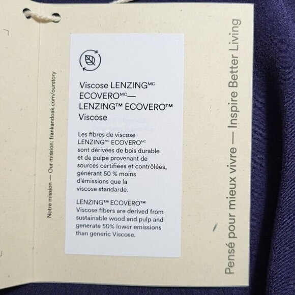 Frank And Oak Women's Blouse Size XS/XL Blue Short Sleeve Fluid Camp Collar - Picture 9 of 11